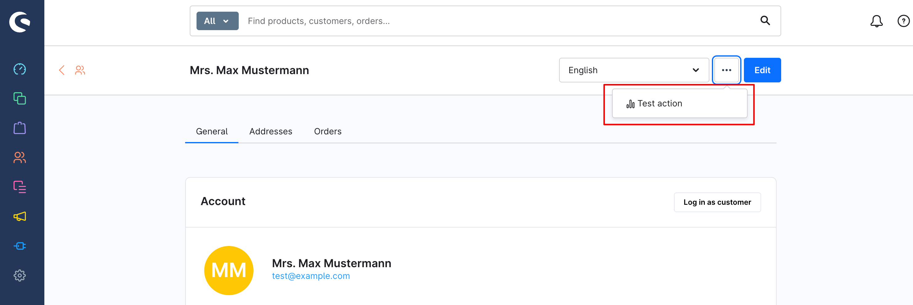 Action button example